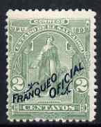 El Salvador 1899 Ceres 2c pale green overprinted Franqueo...