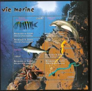 GUINEA 2009 MARINE LIFE SHEETLET (no 2) MNH