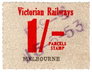 (I.B) Australia - Victoria Railways : Parcel Stamp 1/- (Melbourne)