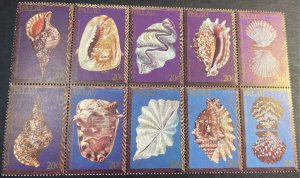 PALAU # 41-50-MINT/NEVER HINGED--SEA SHELLS--BLOCK OF 10---1984