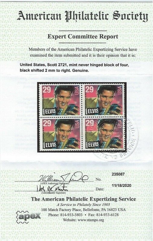 ELVIS MAJOR ERROR WITH CERTIFICATE AND ORIGINAL BOOK - LAST PRICE DROP