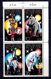 Germany DDR 1978 Circus Complete Mint MNH Set Block SC 1955a