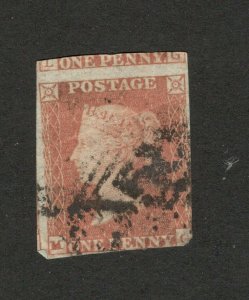 GB - UNITED KINGDOM - USED IMPERFORATED STAMP - QV - 1 d    (112)