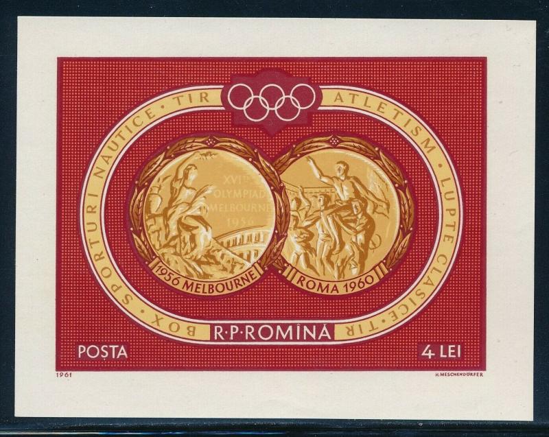 Romania - Rome Olympic Games MNH Souvenir Sheet (1960)