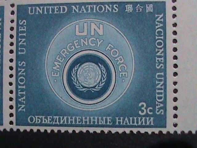 ​UNITED NATION-1957-SC#51-UN EMERGENCY FORCE BADGE -OFFICE NY MNH BLOCK VF