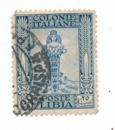 Italian Libya 1921 Scott 25 used - 25c, Diana of Ephesus