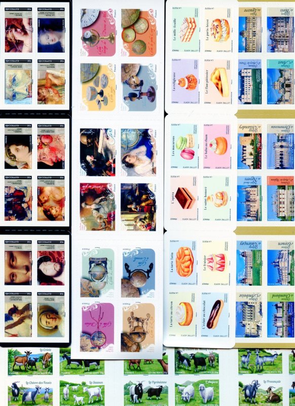 FRANCE LOT OF 46 DIFFERENT COMPLETE BOOKLETS APPROXIMATELY 500 EUROS FACE VALUE