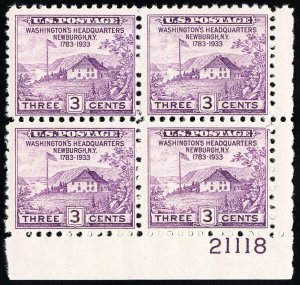 US Stamps # 752 MNH F-VF Plate Block Of 4