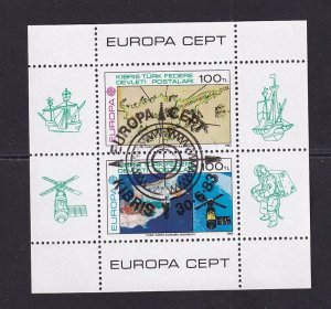 Cyprus  Turkish  #127 cancelled 1983 Europa sheet