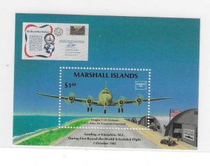 Marshall islands 1986 Ameripex Airplane S/S Sc 114 MNH C14