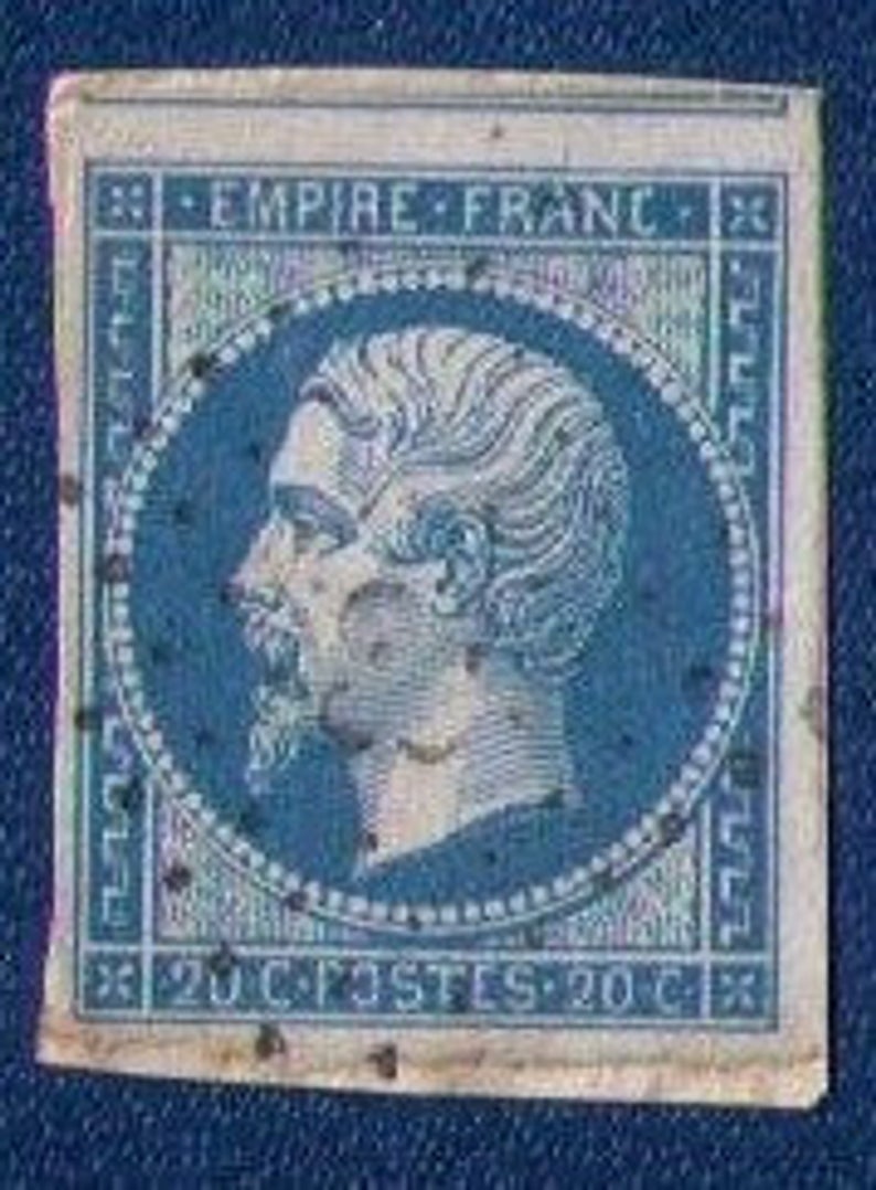 FRANCE - SG 51 EMPIRE (1853) - Napoleon 20c. Blue - Wide Margins - Imperf.  | Europe - France & Colonies, General Issue Stamp