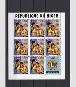 Niger 1996 Lions International 2 Sheets + Labels Perforated mnh.vf