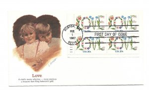 1951 Love Fleetwood plate block FDC