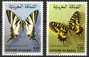 Morocco 1981 Butterflies Set of 2 MNH