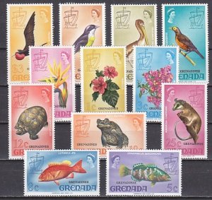 Grenada, Gr. Scott cat. 3-14. Birds, Fish Flowers, Frog, Turtle issue. ^