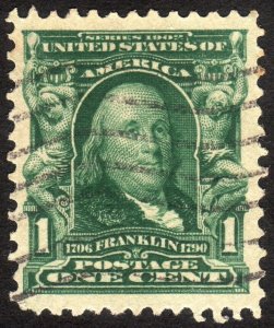 1903, US 1c, Franklin, Used, XF/Sup, Sc 300