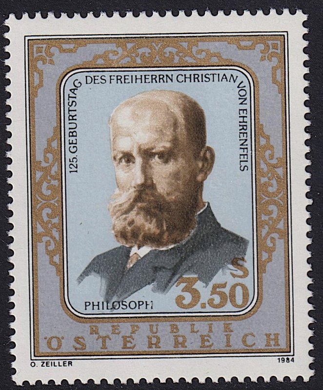 Austria - 1984 - Scott #1281 - MNH - Philosopher Christian von Ehrenfels