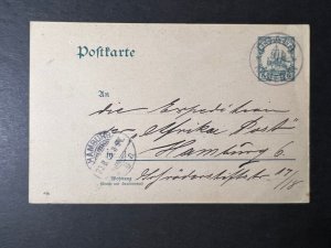 1905 German West Africa Cameroon Postcard Cover to Hamburg Germany