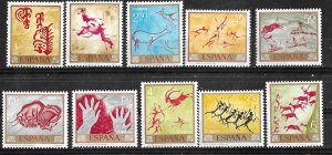 Spain # 1449-58  Pre-historic Cave Art    (10)  Mint NH