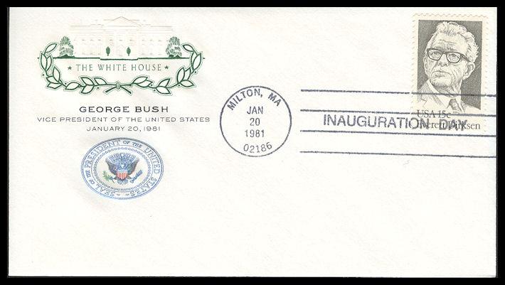 George Bush 1981 Farnam Inauguration Cover