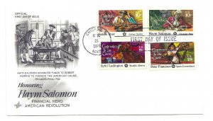 1561 Haym Salomon with # 1559, 1560, 1562, ArtCraft, combination FDC