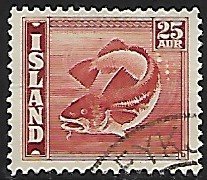 Iceland # 225 - Codfish - used....{Klr12}