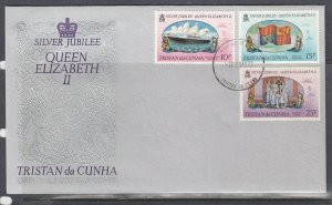 Tristan Da Cunha 213-5 FDC - Queen Elizabeth II Silver Jubilee