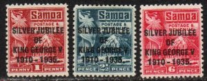 Samoa Sc #163-165 Mint Hinged