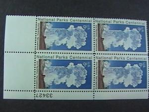 U.S.# 1448 - 1454-MNH--COMPLETE SET PLATE # BLOCK OF 4--NATIONAL PARKS--1972