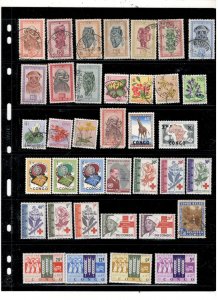CONGO COLLECTION ON STOCK SHEET MINT/USED