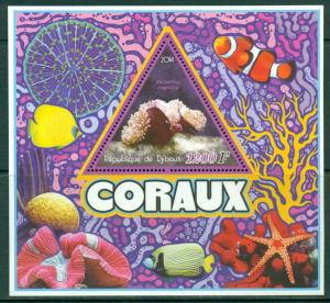 Djibouti - Corals MNH set - 4val + s/s