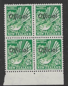 NZ 1937 1/2d Fantail Official