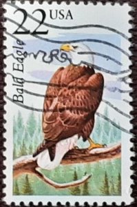 US Scott # 2309; used 22c Bald Eagle from 1987; VF centering; off paper