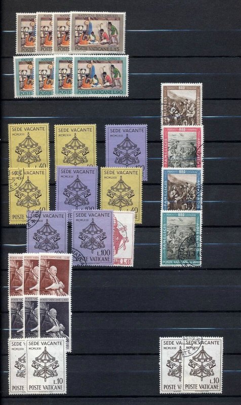 VATICAN 1950s/60s MNH Used Religion Art  (Appx 200) MT45