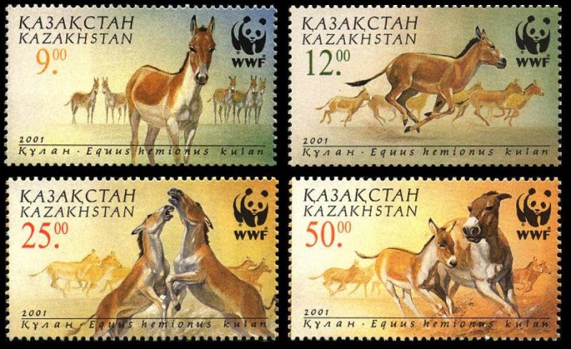 Kazakhstan WWF Kulan 4v SG#332-335 MI#345-348 SC#344-347