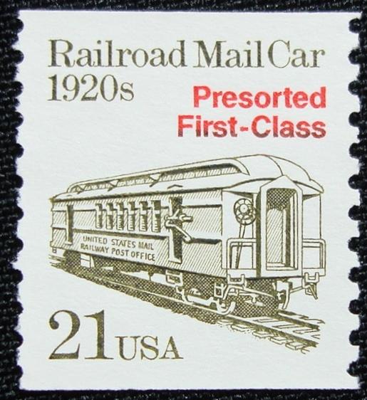 US #2265 Used Coil Single Railroad Mail Car SCV $.40