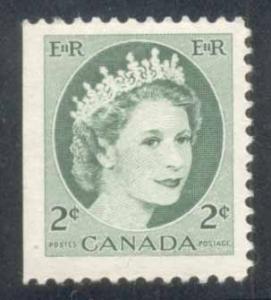 Canada ~ #338as ~ 2c Wilding with Straight Edge ~ MNH