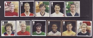 Great Britain-Sc#3178-88- id9-used self-adhesive set-Sports-Soccer players-2013-