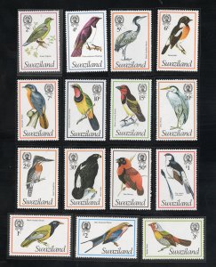 Swaziland Stamps # 244-58 MNH XF Birds