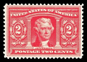 Scott 324 1904 2c Louisiana Purchase Issue Mint VF OG NH Cat $60