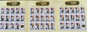 Liberia Presidents of the United States  - 3 MNH Sheets