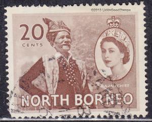 North Borneo 269 USED 1954 Bajau Chief