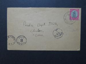 South Africa 1923 Cover to USA w/ 40 Centimes & 8 Cents Due Stamps - Z8538