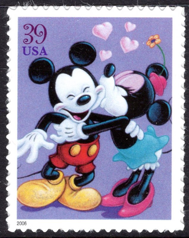 4025 MNH single The Art of Disney Romance, Mickey & Minnie - no per item S&H fee