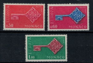 Monaco 1968 SG911-913 Europa Issue -MLH