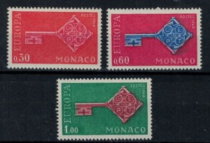 Monaco 1968 SG911-913 Europa Issue - MLH