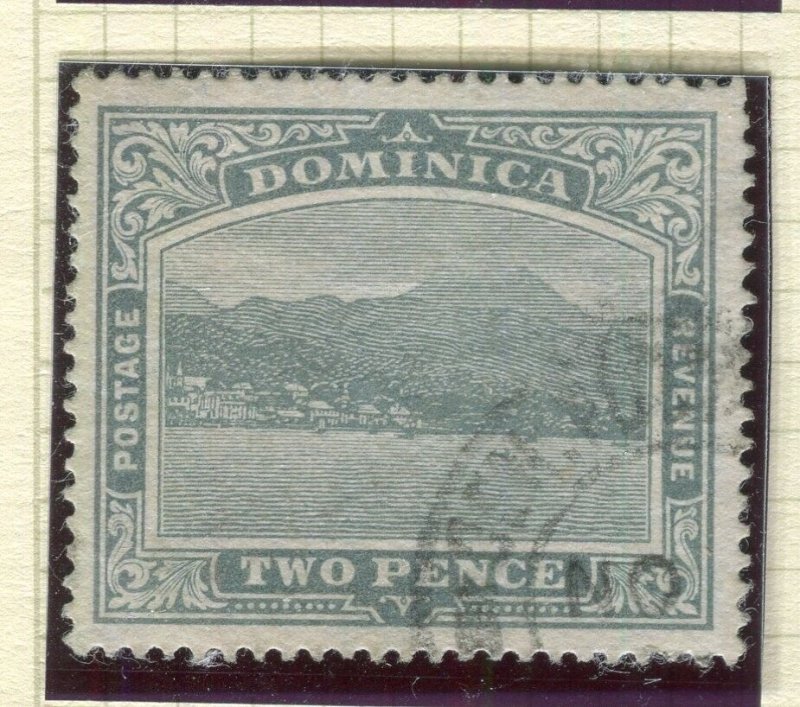 DOMINICA; 1912 early Pictorial issue fine used Shade of 2d. value