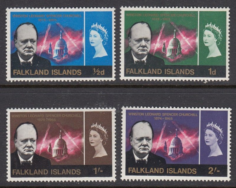 Falkland Islands 158-61 Churchill mnh