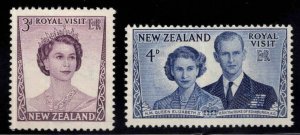 New Zealand Scott 286-287 MNH**  Queen Elizabeth and Duke of Edinburgh Visit