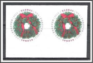 US #4814a Global Christmas Imperf (NDC) Pair Used